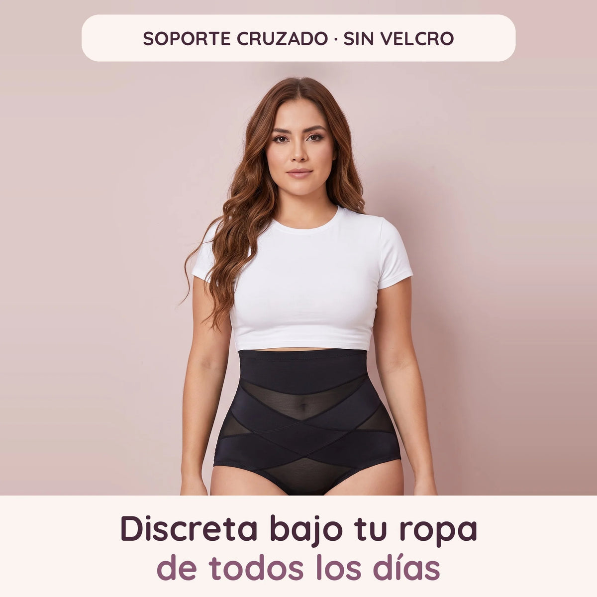 Faja panty posparto sin velcro, discreta bajo la ropa