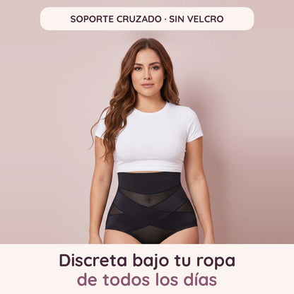 Faja panty posparto sin velcro, discreta bajo la ropa