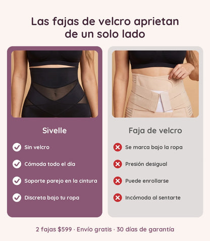 Faja panty posparto sin velcro, discreta bajo la ropa