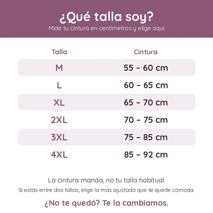 Faja panty posparto sin velcro, discreta bajo la ropa