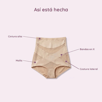 Faja panty posparto sin velcro, discreta bajo la ropa